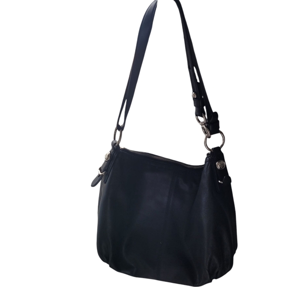 COACH Hobo Style Soft Black Leather Shoulder Bag - Picture 1 of 12